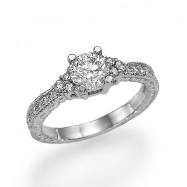 טבעת יהלומים וינטג' יוקרתית- Queen Crown