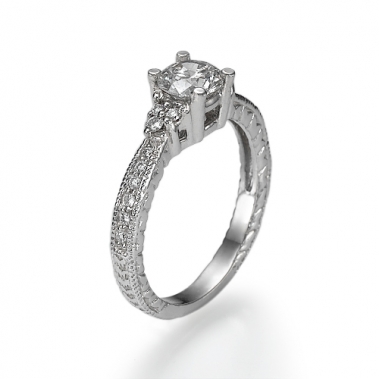 טבעת יהלומים וינטג' יוקרתית- Queen Crown