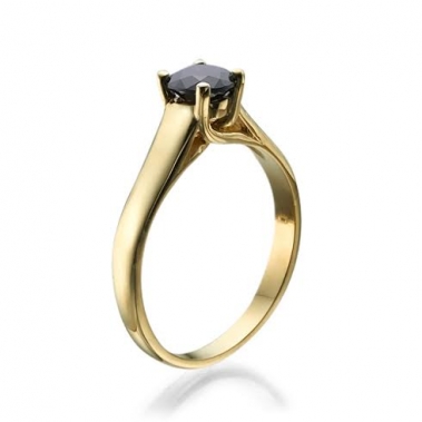 טבעת יהלום שחור-  Forever Devotion BLK