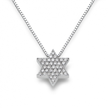 תליון יהלומים פווה- Pave Star of David