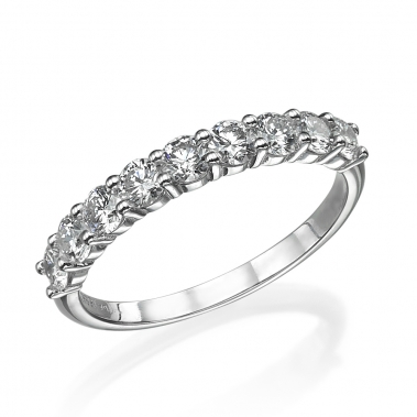 טבעת 9 יהלומים- Diamonds ring 098w 