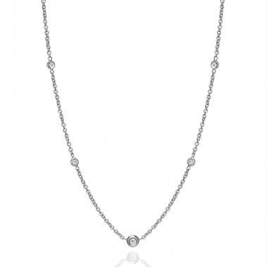 שרשרת יהלומים - Bezel Diamonds Necklace