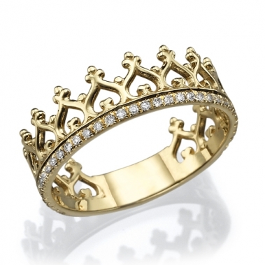 טבעת כתר יהלומים- Diamonds Crown