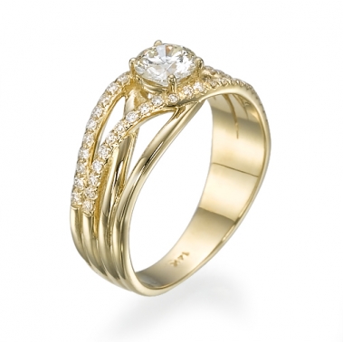 טבעת יהלומים מעוצבת- Precious