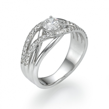 טבעת יהלומים מעוצבת- Precious