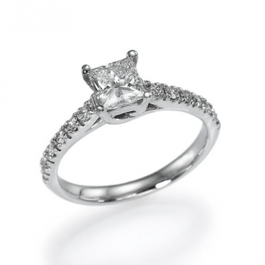 טבעת אירוסין יהלום מרובע- Princess Wish