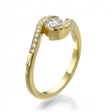 טבעת יהלומים טוויסט - Pure Devotion Sym