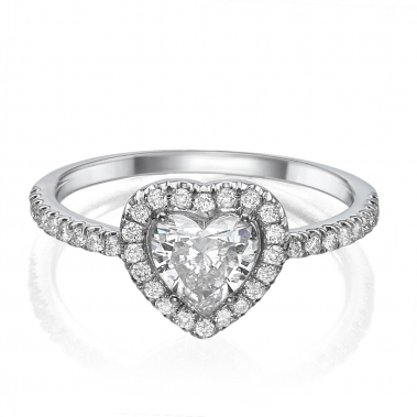 טבעת יהלום לב- Royal Heart