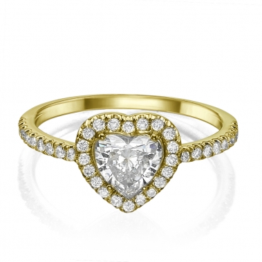 טבעת יהלום לב- Royal Heart