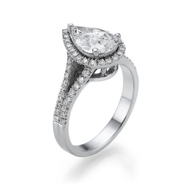 טבעת יהלום טיפה- Royalty in Pear