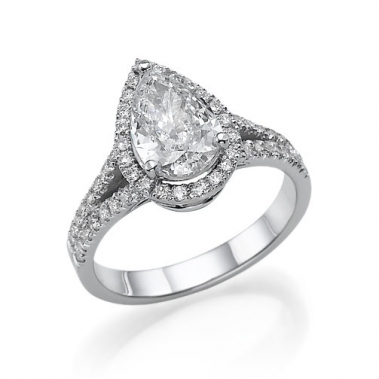 טבעת יהלום טיפה- Royalty in Pear