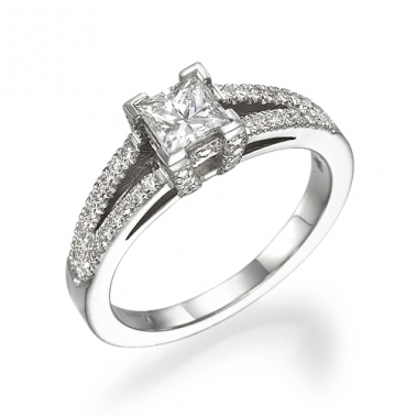 טבעת יהלום מרובע- Royal princess 065W