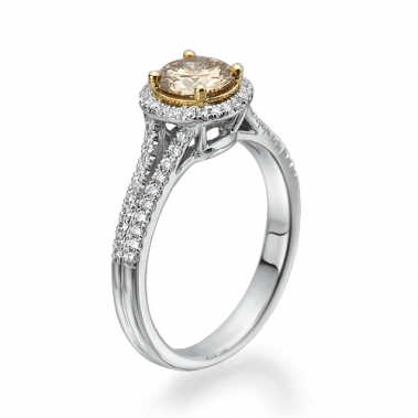 טבעת יהלומים מלכותית- Royalty in Brown