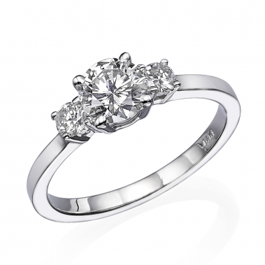 טבעת אירוסין 3 יהלומים- diamonds ring 3