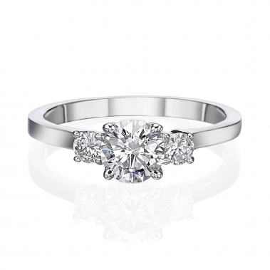 טבעת אירוסין 3 יהלומים- diamonds ring 3