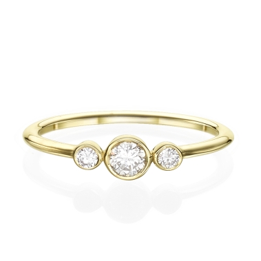 טבעת 3 יהלומים - Bezel 3 Stones Y0.21